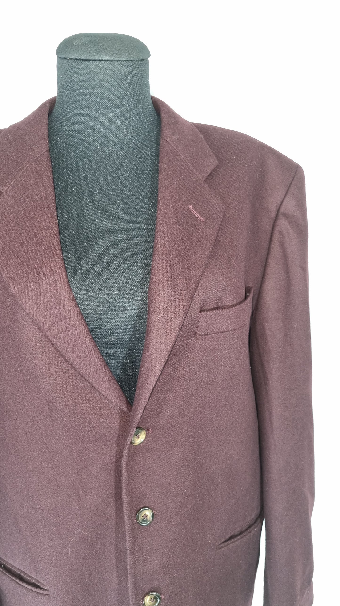 Giacca blazer vintage Borgogna prugna viola lana tg 52