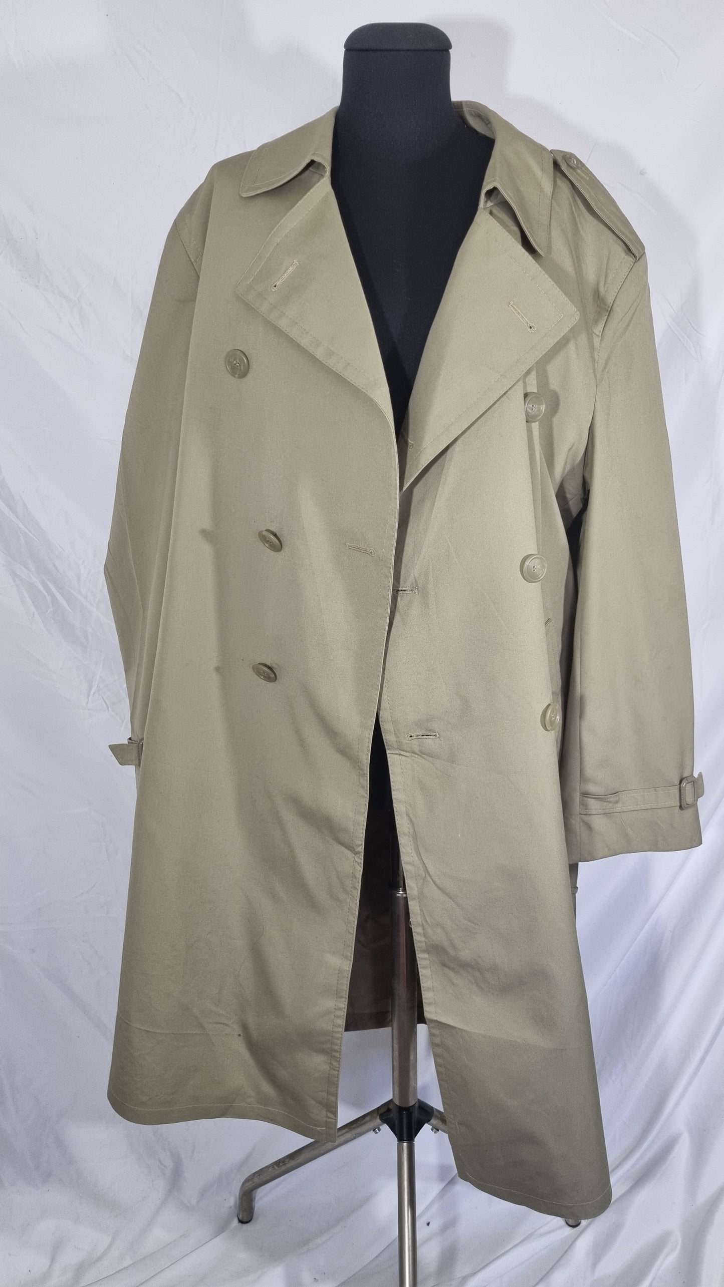 Trench vintage cachi beige lungo cotone impermeabile giacca a vento