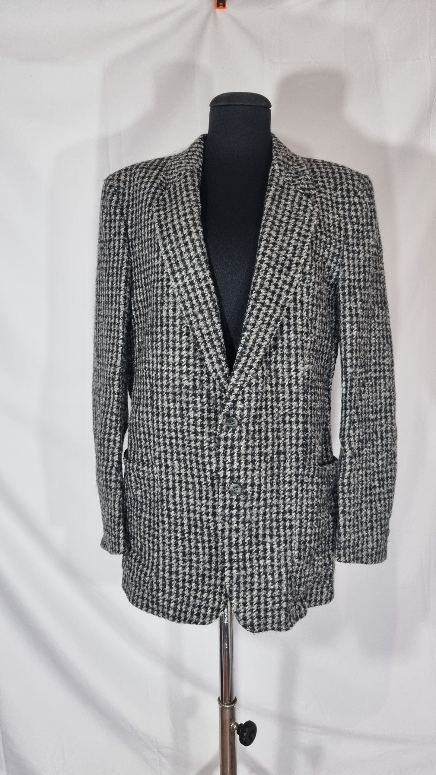 Giacca blazer tweed grigio