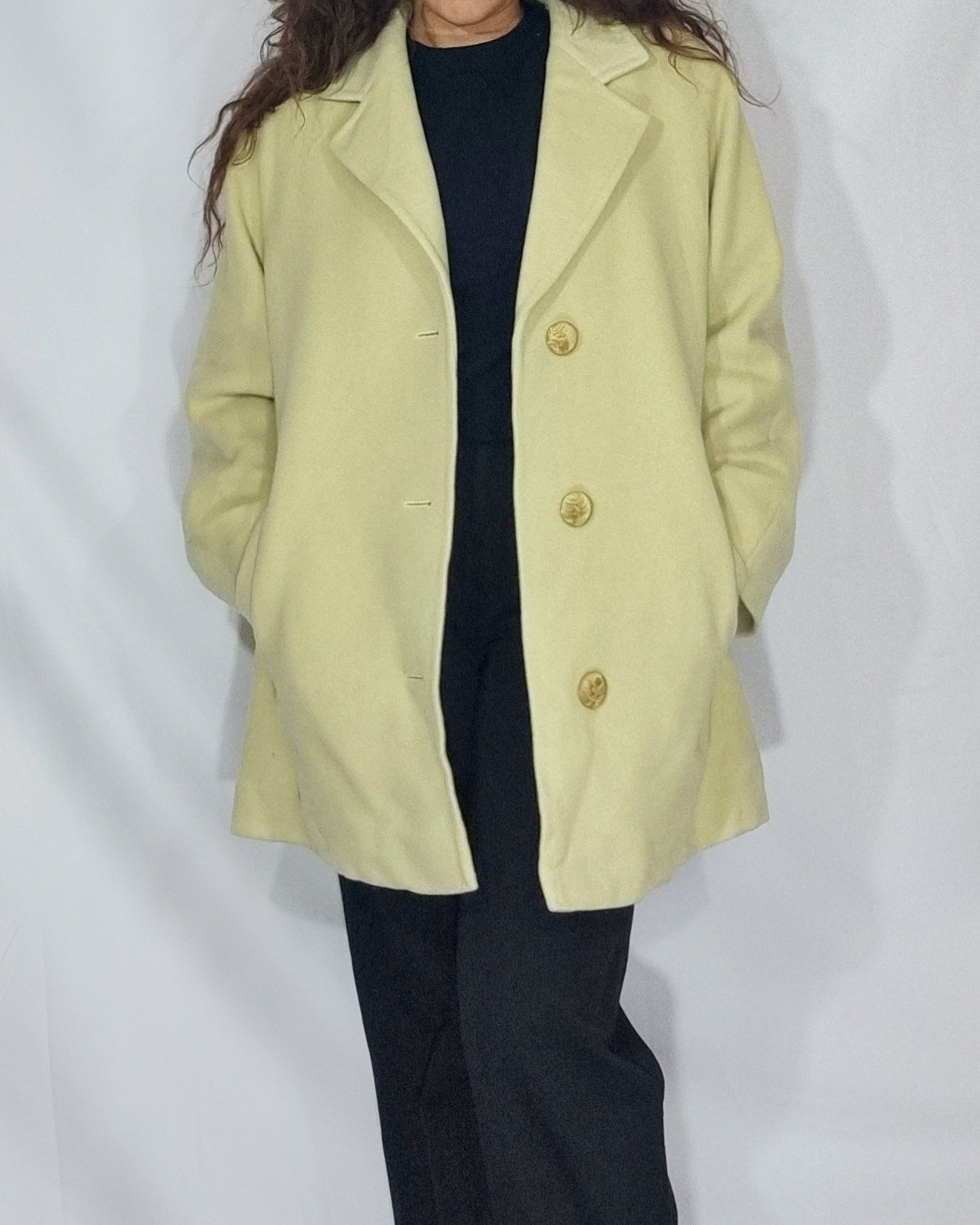 Cappotto vintage donna lime