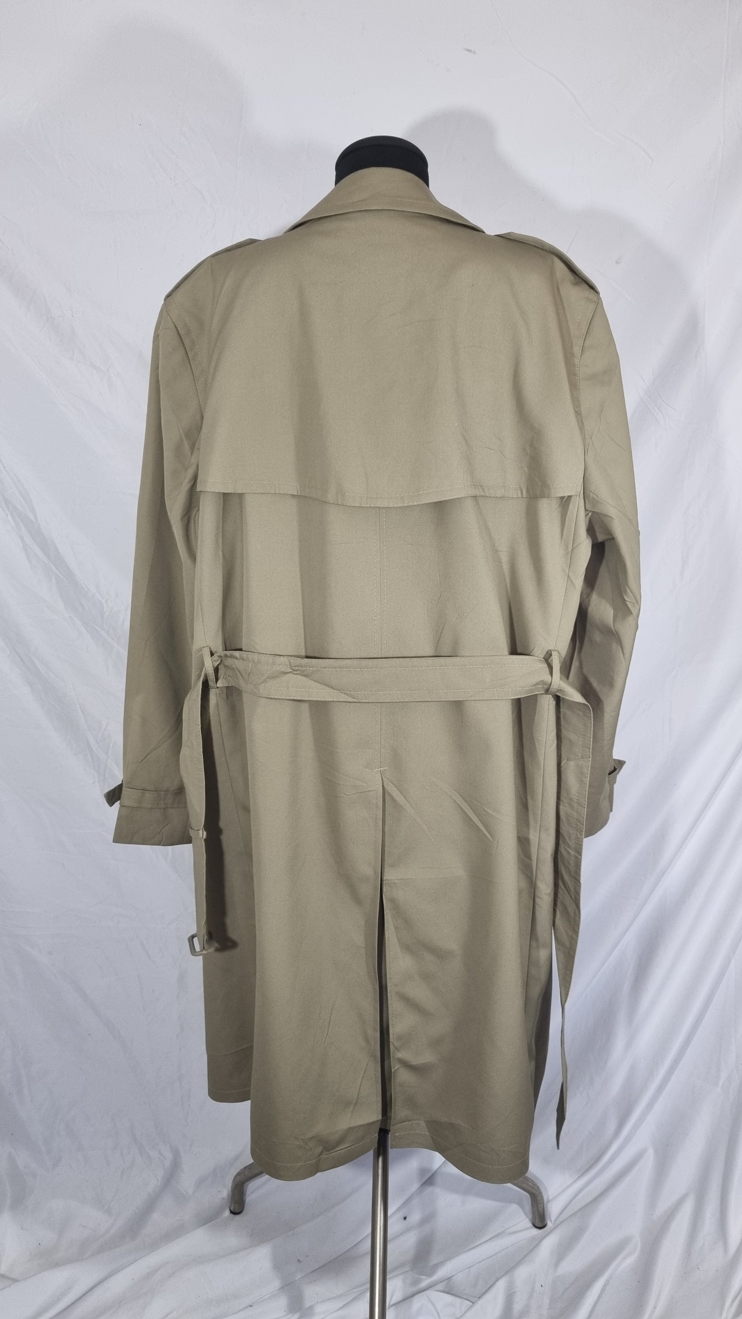 Trench vintage cachi beige lungo cotone impermeabile giacca a vento